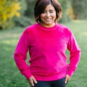 ZYIA Fuchsia Crew Neck Sweater